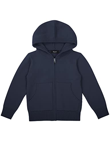 Wantdo Boys39 and Girls39 Warm Cardigan Zip Up Hoodie Sweater Fall Coat with Pockets School Uniform