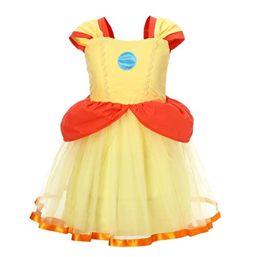 Dressy Daisy Super Brothers Princess Costume Tulle Dress for Toddler Girls Halloween Birthday Party Fancy Outfits