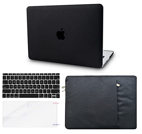 KECC Compatible with MacBook Air 13 inch Case 2022 Release A2681 M2 Chip Liquid Retina Display  Touch ID Italian Leather Shell  Keyboard Cover  Sleeve  Screen Protector Black Crocodile Leather