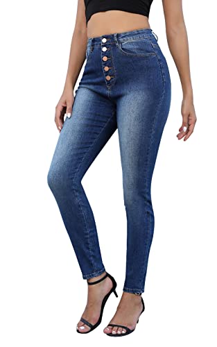 ECUPPER Women39s Butt Lift Jeans Skinny Stretch Pants High Rise Curvy Denim Jeggings with Pockets