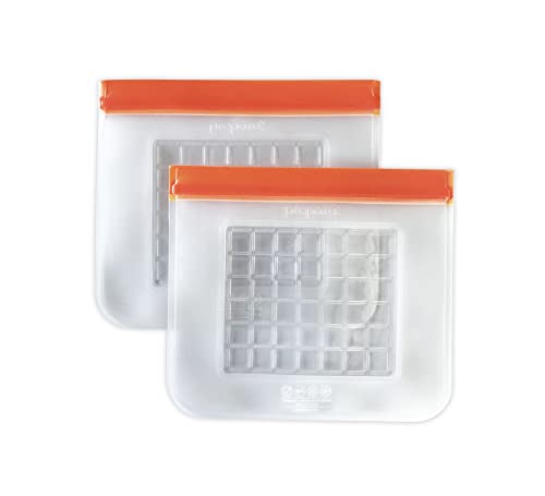 Prepara Sandwich Size Reusable set of 2 Food Storage Bags clear