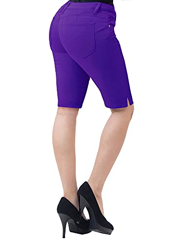 Womens Butt Lift Stretch Bermuda City Shorts by Hybrid  Co 115Inch Inseam