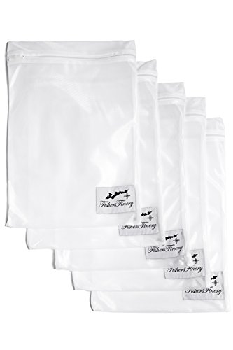 Fishers Finery MultiPack Mesh Wash Bag with Zipper Closure Durable 10 Pack