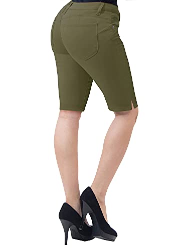 Womens Butt Lift Stretch Bermuda City Shorts by Hybrid  Co 115Inch Inseam