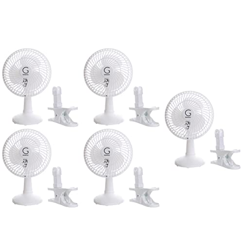 Genesis 6Inch Clip Convertible TableTop  Clip Fan Two Quiet Speeds  Ideal For The Home Office Dorm More White A1CLIPFANWHITE