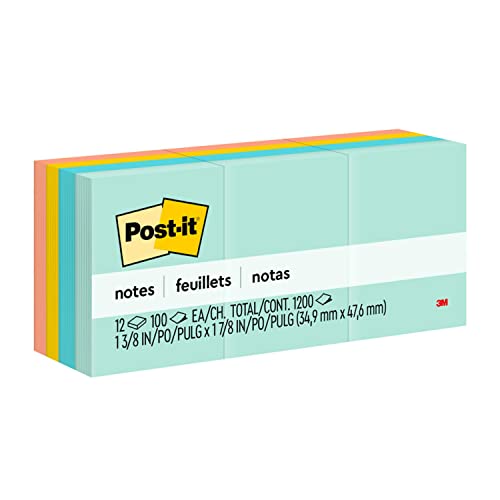 Postit Mini Notes 15x2 in 12 Pads America39s 1 Favorite Sticky Notes Canary Yellow Clean Removal Recyclable 653