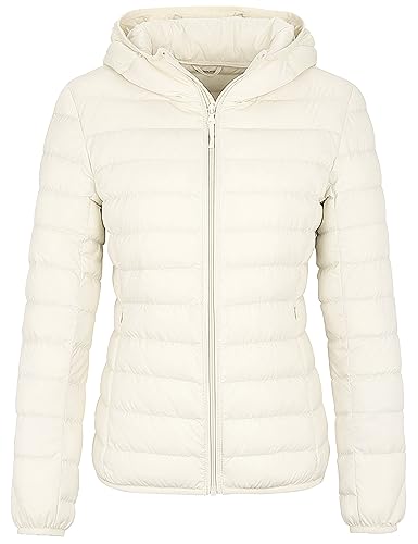 Wantdo Women39s Hooded Packable Ultra Light Weight Short Down Jacket