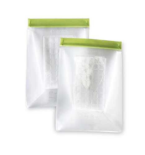 Prepara Half Gallon Reusable set of 2 Food Storage Bags clear