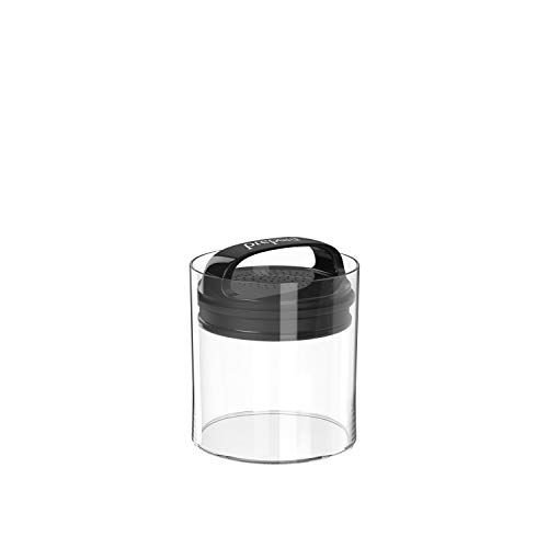 Prepara Evak Fresh Saver SmallShort Airless Canister with Black handle 05 Quart Clear