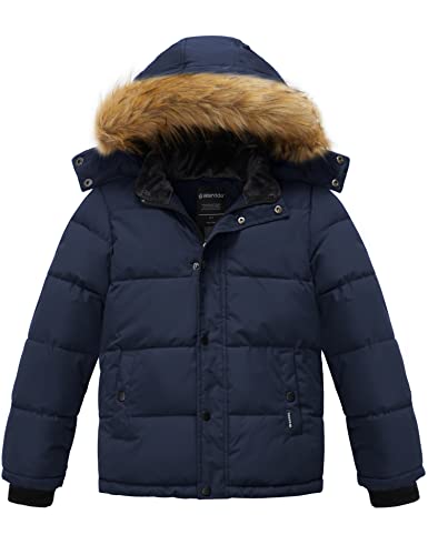 Boys Hooded Winter Coat Waterproof Outwear Heavy Puffer Jacket