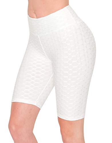 ALWAYS Women39s Honeycomb Compression Shorts  High Waist Slimming Butt Lift Textured Workout Shorts