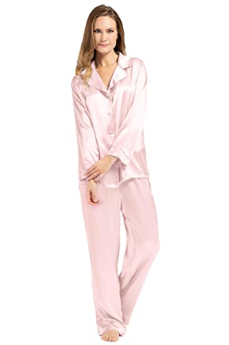 Womens 100 Mulberry Silk Long Pyjamas from Fishers Finery Presented in a Decorative Gift Box