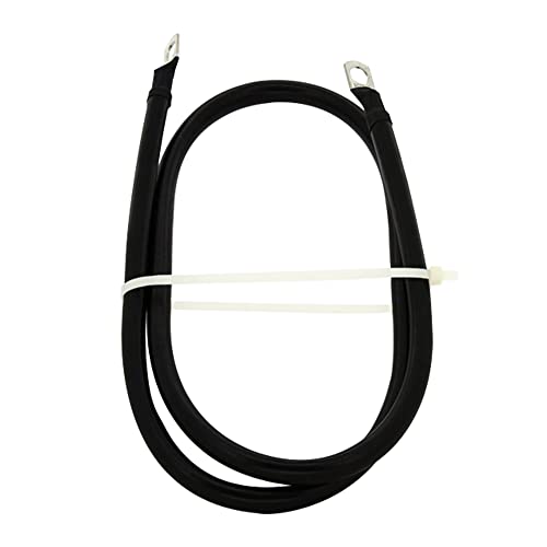 KEDAKEJI 2 AWG Gauge Marine Grade Battery Cables Fully Assembled with Heavy Duty Tinned Lugs 1ft8ft Lengths Available Single Black 1ft  38 Lugs