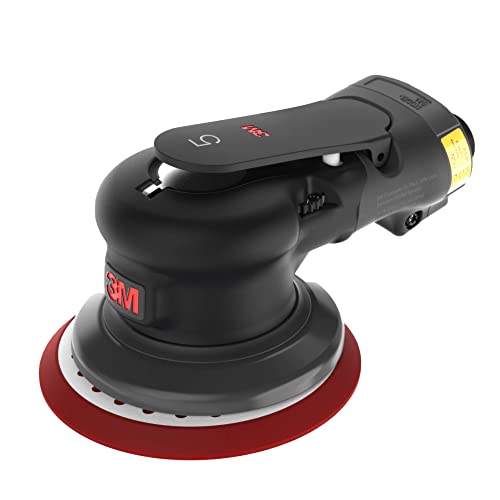 3M Pneumatic Random Orbital Sander  Xtract ROS 88950 6 in NonVacuum 316 in Orbit Lightweight and Comfortable 12000 RPM 209W Motor 3 Speed Settings with Thumb Control