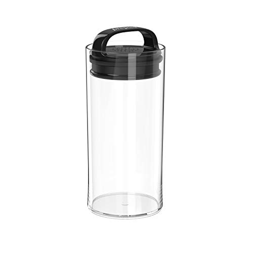 Prepara Evak Fresh Saver SmallShort Airless Canister with Black handle 05 Quart Clear