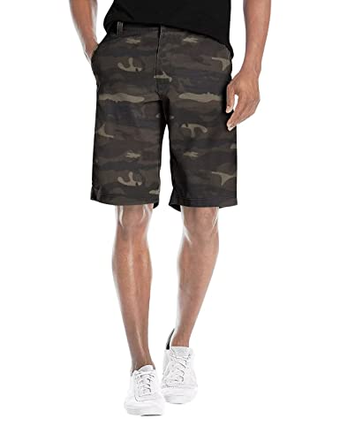 Agile Mens Casual Summer Flat Front Essential Stretch ShortsCargo Shorts with Pockets