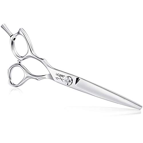 JASON 6 Inch Lefty Barber Thinning Shears for Hair Cutting Professional 30 Teeth Salon Blending Scissors Hairdressing Scissor JP 440C Texturizing Shears for Men Women