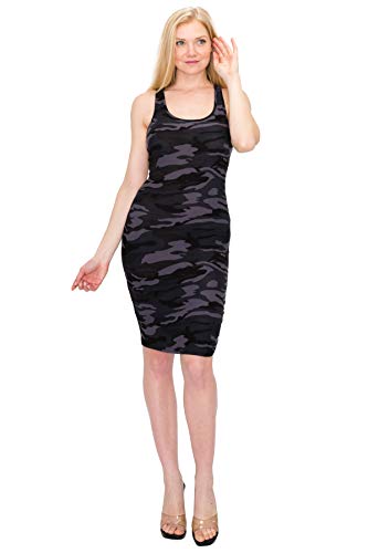 ALWAYS Women Midi Bodycon Dress  Super Soft Jersey Stretch Back Split Spring Summer Cocktail Dress