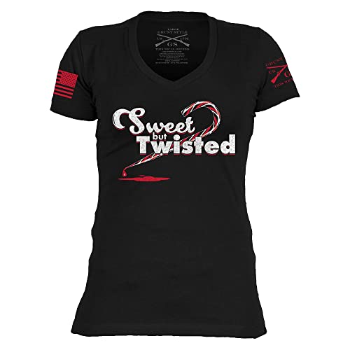 Grunt Style Sweet and Twisted Women39s VNeck TShirt