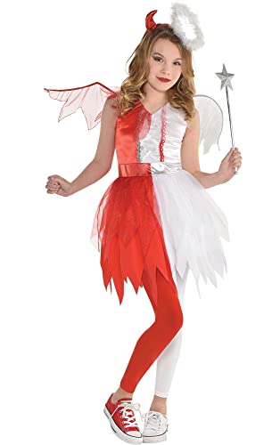 Amscan Devil and Angel Halloween Costume for Girls Includes Dress Wings Headband