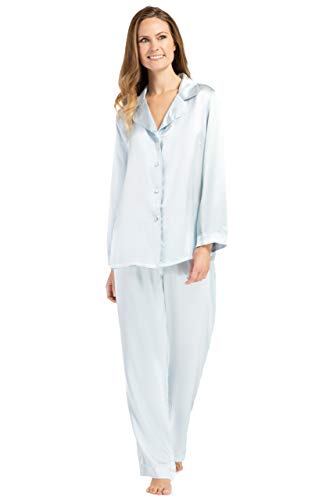 Womens 100 Mulberry Silk Long Pyjamas from Fishers Finery Presented in a Decorative Gift Box