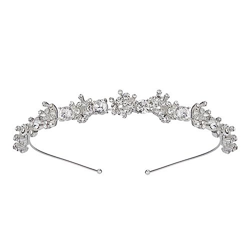 SWEETV Silver Crystal Bridal Headband with Rhinestone Hair Accessory a Perfect Wedding Hair Accessory for Women