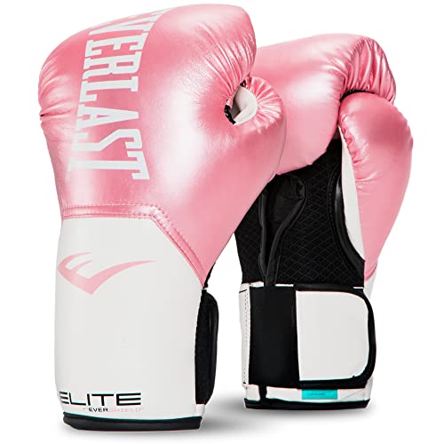 Everlast Elite Pro Style Training Gloves PinkWhite 12 oz