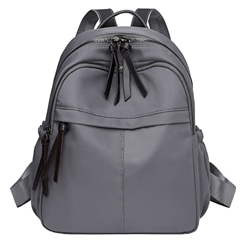 Qyoubi Women39s Mini Backpack Cute Small Purse Girls Nylon Bookbag Ladies Short Travel Bags Gray