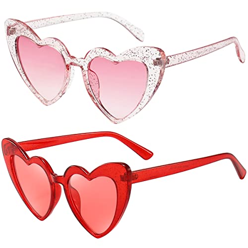 Dollger Heart Sunglasses for Women Retro Love Eyeglasses Vintage Cat Eye Glasses UV400