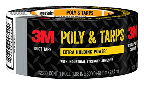 3M Poly  Tarps Duct Tape 188 inches by 30 yards 2330C 1 roll