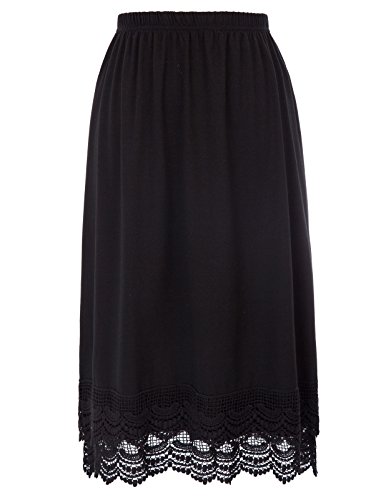 GRACE KARIN Knee Length Underskirt Double Lace Skirt Extender Half Slip