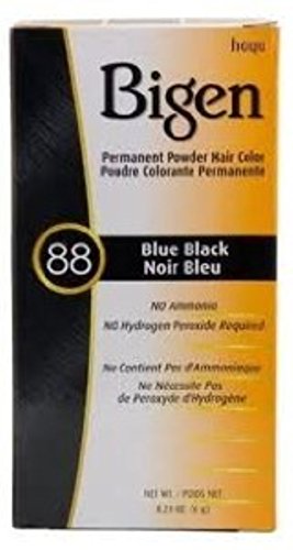 Pack of 5 88 Blue Black Permanent Powder Hair Colour by Bigen