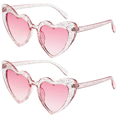 Dollger Heart Sunglasses for Women Retro Love Eyeglasses Vintage Cat Eye Glasses UV400