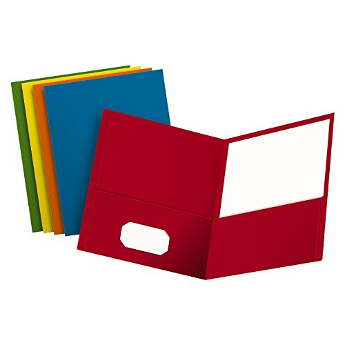 Oxford TwoPocket Folders Letter Size Assorted Colours 57513 25 per carton