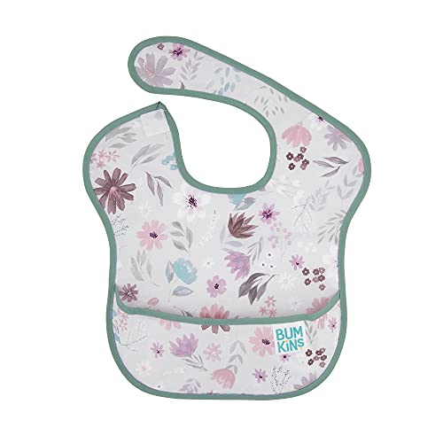 Bumkins SuperBib Baby Bib Waterproof Washable Fabric Fits Babies and Toddlers 624 Months  Always Hungry XOXO Hearts 3Pack