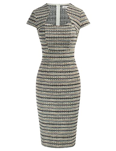 GRACE KARIN Women39s Gorgeous Work Pencil Dress Cap Sleeve Sexy Bodycon Dress