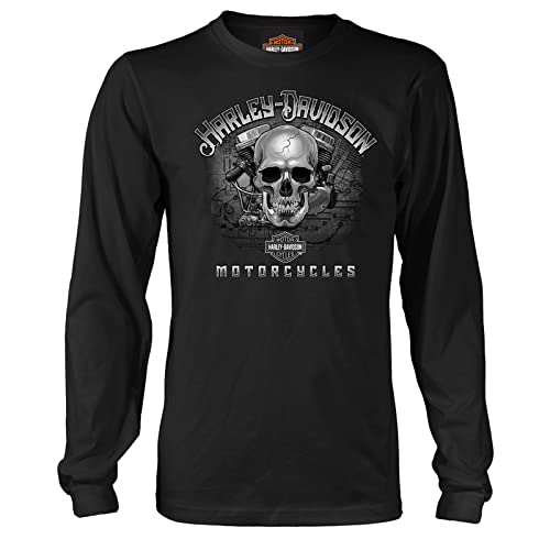 HarleyDavidson Military  Men39s Black Graphic LongSleeve TShirt  USAG Wiesbaden  Live Engine