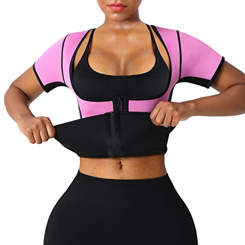 Plus Size Womens Gym Waist Trainer Neoprene Sauna Vest Zipper and Velcro Front Body Shaper