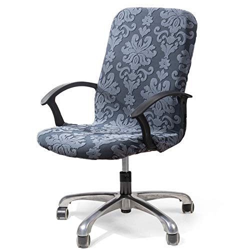 WOMACO Office Chair Covers Stretch Computer Chair Slipcover Stretchable Washable Universal Desk Chair Covers Modern Simplism Style High Mid Back Boss Chair Slipcover Black Large