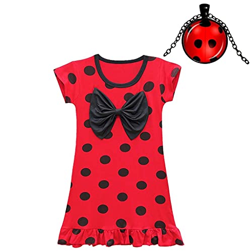 Dressy Daisy Ladybug Dress Up Outfit for Toddler and Little Girls Summer Casual Costume Wear Polka Dots Red  Black