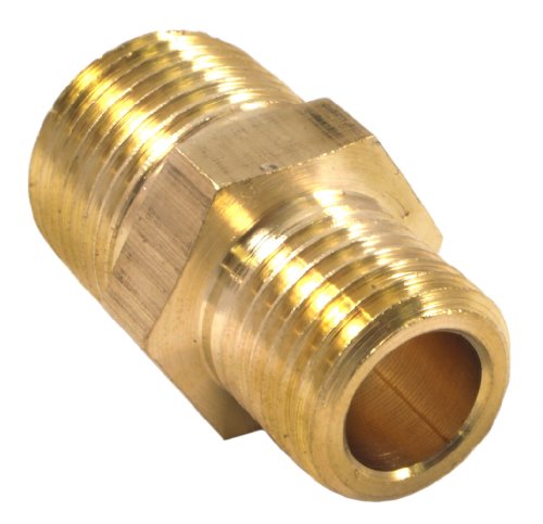 Forney 75533 Reducer Adapter Fitting in Brass Male NPT 38 to Male NPT 14