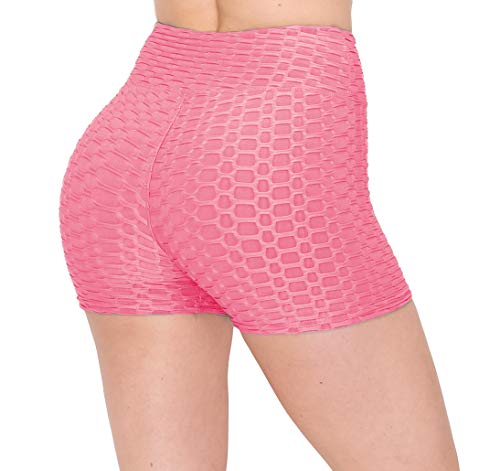 ALWAYS Women39s Honeycomb Compression Shorts  High Waist Slimming Butt Lift Textured Workout Shorts