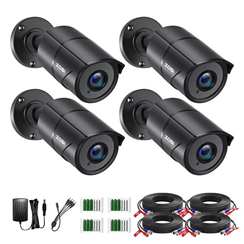 ZOSI 4 Pack 100ft30M AllinOne Video Power Cables 1080p Security Hybrid 4in1 TVICVIAHDCVBS CCTV Camera Night Vision Weatherproof For 960H720P1080P5MP4K analog Home Surveillance DVR System