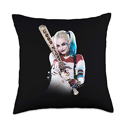 Suicide Squad Harley Quinn Bat at You Throw Pillow 16x16 Multicolor