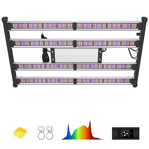 LED Grow Light Coverage Full Spectrum LED Grow Lights with Upgraded SMD LEDs Foldable Dimmable Grow Light Bar for Indoor Plants Seeding Veg and Bloom N240 Pro