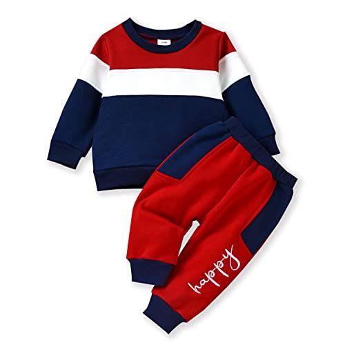 Baby Boy Girl Outfits Fall Winter Clothes Longsleeve Top Sweatshirt and Pants Set Baby Sweatsuits 3M24 Months