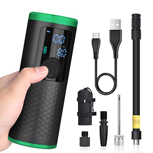 Tire Inflator Portable Air Compressor  Zacro 150PSI Bike Pump Electric with Large Digital Screen and LED Lights Suitable for Bike Cars Motorcycles