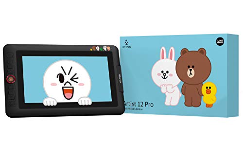 XPPen Drawing Monitor Artist12 Pro Pen Display Line Friends Edition Drawing Tablet for Digital Drawing Beginner and AnimationTilt Support 8192 Levels Pressure Sensitivity