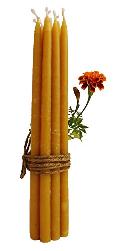 100 Beeswax 2Hour Candles Organic Hand Made  7 12 Inches Tall 38 Inch Diameter Set of 12
