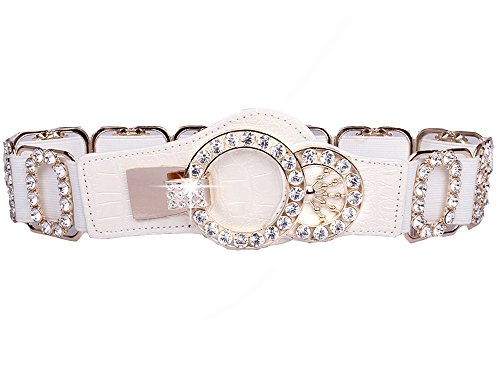 Stretch Belt for Women Luxury with Rhinestone Amiveil Stretch Waist Belts 